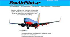 Desktop Screenshot of proairpilot.com